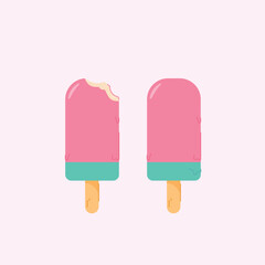 Ice cream, Dessert, ice cream box with two flavors, street sweet food for poster and web icon