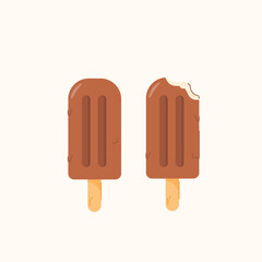 Ice cream, Dessert, traditional chocolate box ice cream, street sweet food for poster and web icon