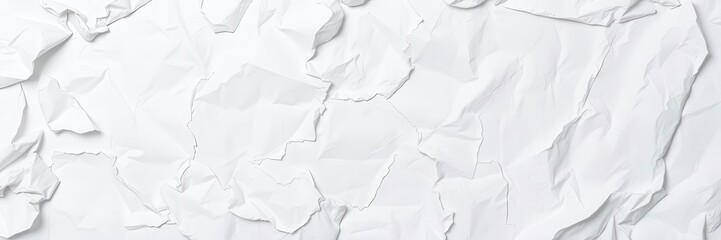 Obraz premium Crumpled white paper with soft shadows on a wooden surface, document, trash