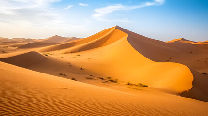 Sand dunes in the Sahara Desert, Merzouga, Morocco.