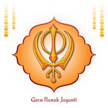 Guru nanak Jayanti celebration holiday card background
