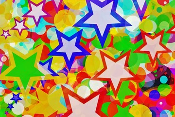 Magia entre estrellas y círculos de colores © Diego