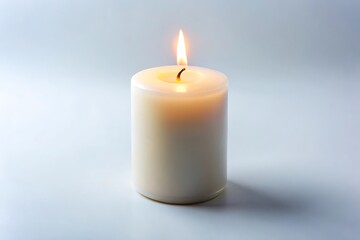 burning candle on a black