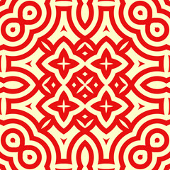 Arrowheads, crosses, circles ornament. Seamless stars, rings pattern. Tiles backdrop. Tiles wallpaper. Ethnic motif. Geometric linear background. Digital paper. Geometrical textile print.