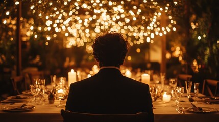 person during chrismas dinner