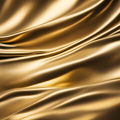A luxurious golden silk texture with flowing waves, perfect for elegant backgrounds, fashion designs, and high-end projects.
