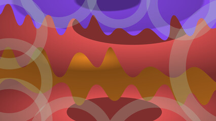 Cool retro wave background with fading white circles. Vintage hippie style wavy swirl background.