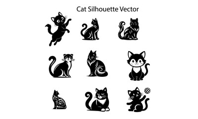 Fototapeta premium Cat Silhouette Vector