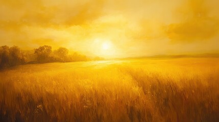 Obraz premium A vibrant yellow light that exudes warmth and cheer like a sun-drenched field in summer.