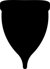 Black Menstrual cup. Feminine hygiene. Protection for woman in critical days. Realistic Vector illustration on white background for your design