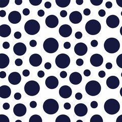 seamless polka dot pattern on navy 