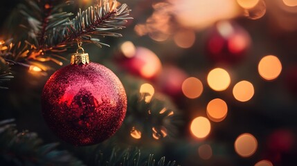 An image of red background chrismas