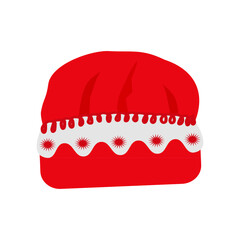 Hat, Santa Claus headdress, holiday decoration, handicraft, color drawing, transparent background.