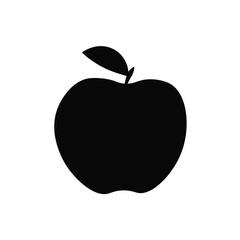 Simple apple vector icon,  apple logo template.