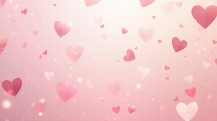 Romantic Pink Heart Background Valentine's Day,