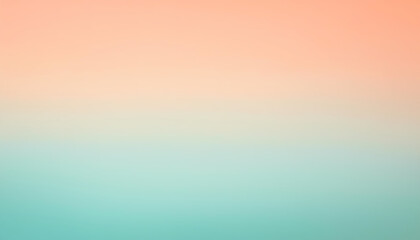 Obraz premium Peach and Aqua Gradient Background Soft Pastel Color Blend for Design