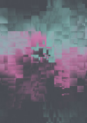 An abstract glitch art texture background image design.