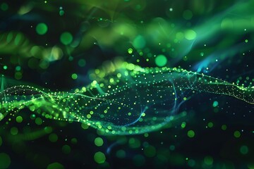 Abstract technology background. Network connection structure with dots and lines. 3d rendering