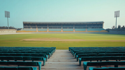 Fototapeta premium Empty Sports stadium background - ai generative