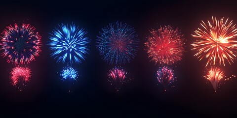 fireworks in the night sky