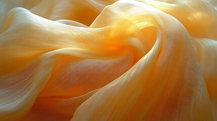 Obraz premium Amber Draped Silk Fabric Showing Soft Texture and Light