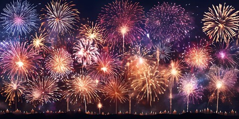 Fototapeta premium fireworks in the night sky