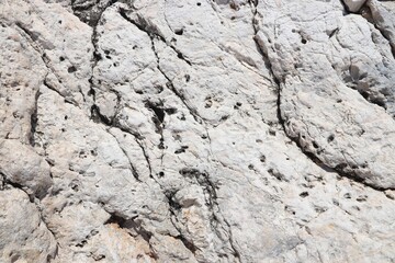 White karst limestone rock texture from Croatia