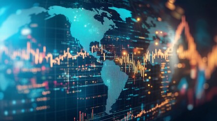 A background showing a glowing digital globe with financial data streams and nodes connecting major global cities, representing global M&A activity, 16:9