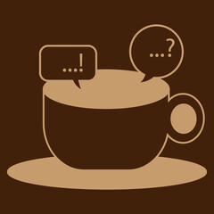 vector of Delicious delicious coffee makes you literate