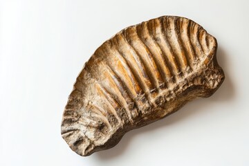 Obraz premium Fossilized Trilobite on White Background for Display