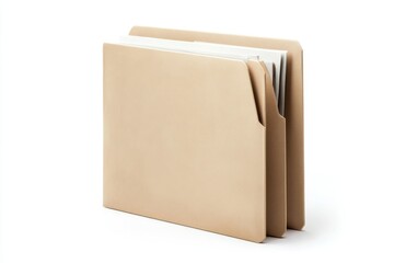 Simple Beige File Folder with Documents Inside