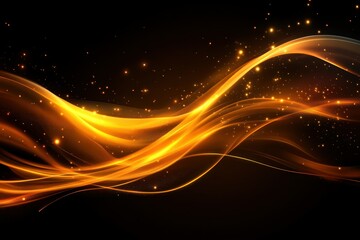 Obraz premium Dynamic Glowing Flames with Sparks in Dark Background