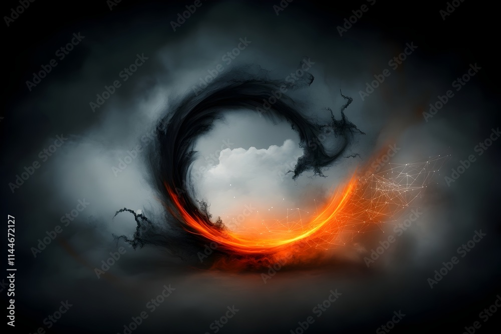 Poster interconnected digital canvas featuring pulsating energy fields and luminescent data streams an abst