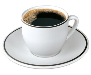 xícara com café isolado em fundo transparente