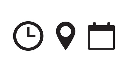 time map and date icon 