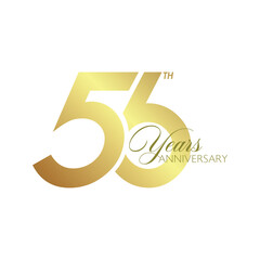 56th-anniversary celebration logotype with elegant modern number gold color for celebration
