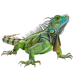 Obraz premium Green Iguana Portrait 