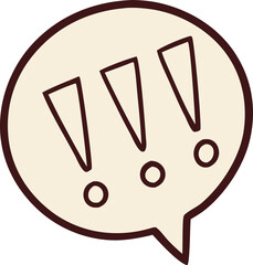 Cluster of Dark Brown Exclamation Marks