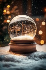 Christmas Snow Globe with City Scene