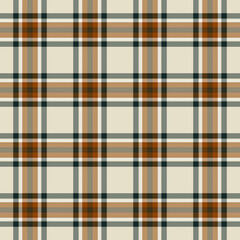 King fabric tartan textile, fibre plaid pattern background. Diverse texture vector seamless check in orange and pastel colors.