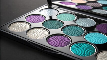 Naklejka premium Futuristic Metallic Palette Art Piece Displayed