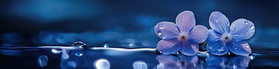 Obraz premium Lovely floral background in lilac and blue colours. 