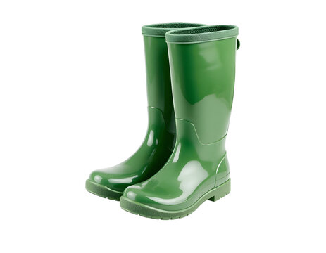 green rubber boots