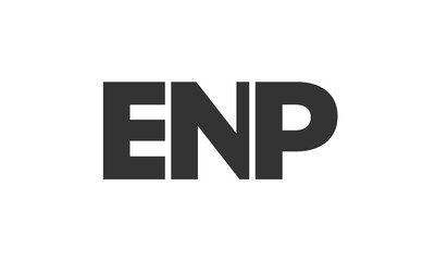 ENP logo design template with strong and modern bold text. Initial based vector logotype featuring simple and minimal typography. Trendy company identity.