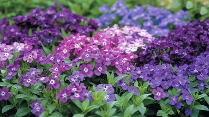 Obraz premium Vibrant Spring Flowers in Shades of Purple and Pink Blooms