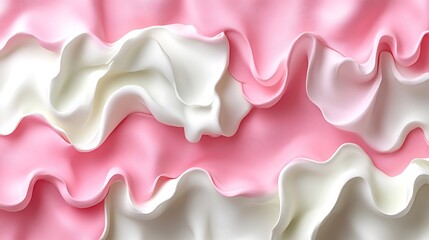 Abstract Pink and White Wave Pattern Design