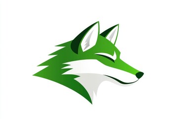 Fototapeta premium Modern Minimalist Wolf Icon for Professional Branding and Identity