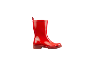 red rubber boots