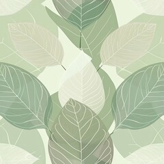 minimalistic leaf pattern in soft pastel tones adds a peaceful, nature inspired atmosphere, making it perfect for backgrounds in wellness or eco friendly designs.