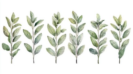 Fototapeta premium Fresh Green Leaves Collection for Nature, Design and Botanical Inspiration
